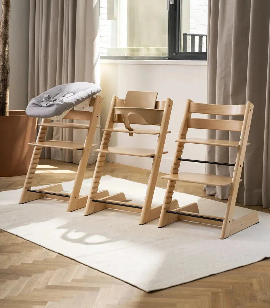 Tripp Trapp High Chair Newborn Set Bundle in Beech Wood