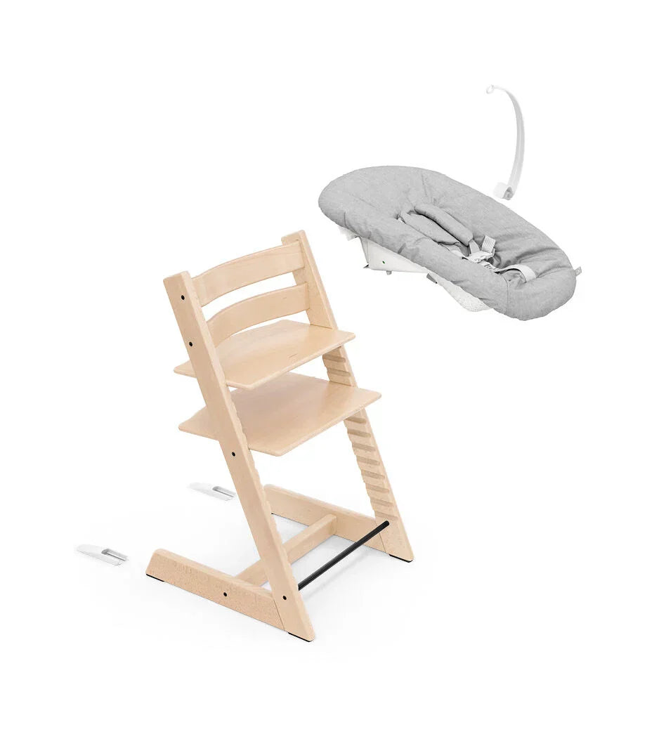 Tripp Trapp High Chair Newborn Set Bundle in Beech Wood