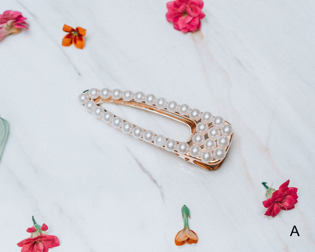 Bella Faux Pearl Beaded Hair Clip Accessories m-usefashion 