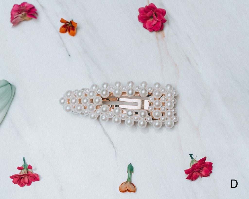 Bella Faux Pearl Beaded Hair Clip Accessories m-usefashion 