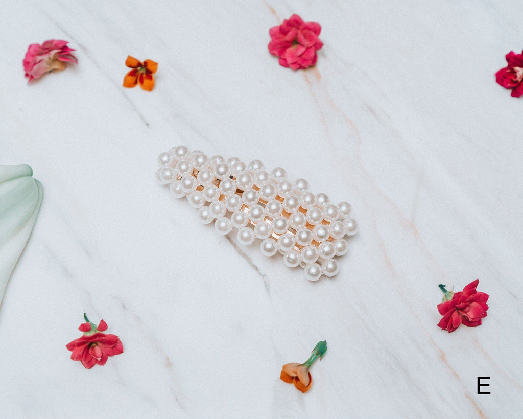 Bella Faux Pearl Beaded Hair Clip Accessories m-usefashion 