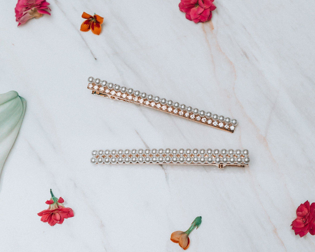 Bella Faux Pearl Beaded Hair Clip Accessories m-usefashion 