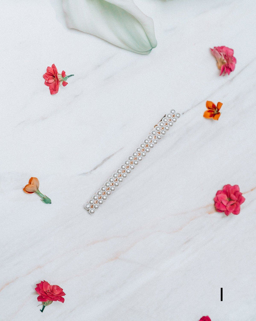 Bella Faux Pearl Beaded Hair Clip Accessories m-usefashion 