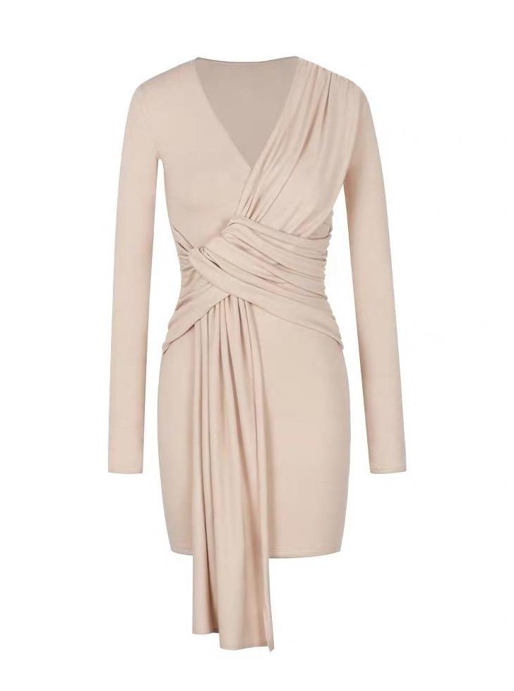 Elyse Long Sleeve Wrap Dress Dresses M•USE Fashion 