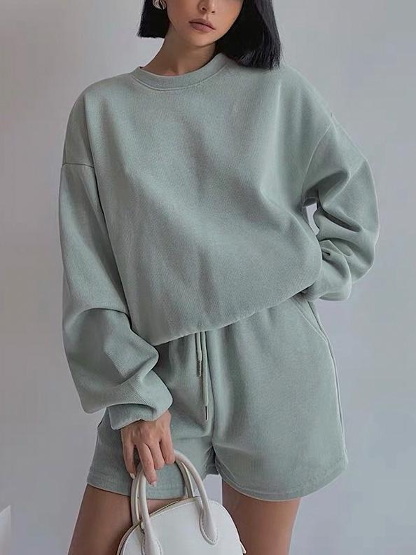 Melly Cotton Shorts Clothing M•USE Fashion S Pistachio 