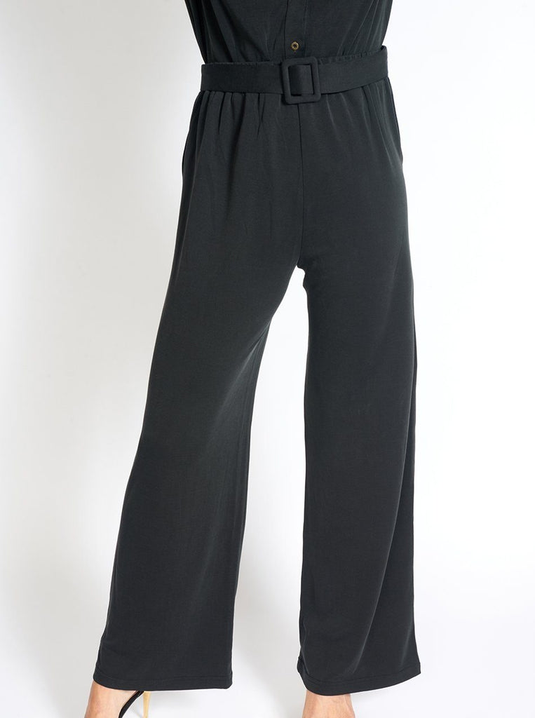 Office Day Easy Black Wide Leg Pants Clothing m-usefashion 