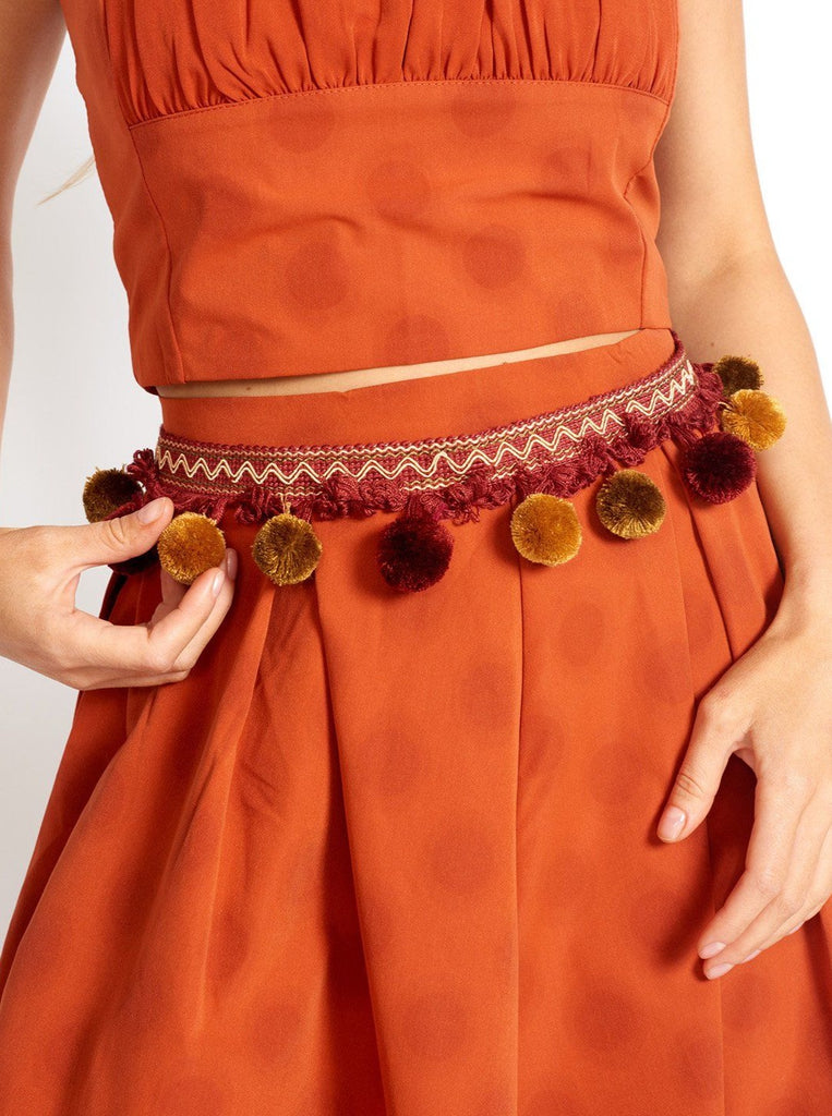 Tulum Vibe Bohemian Pom Pom Belt Accessories m-usefashion 